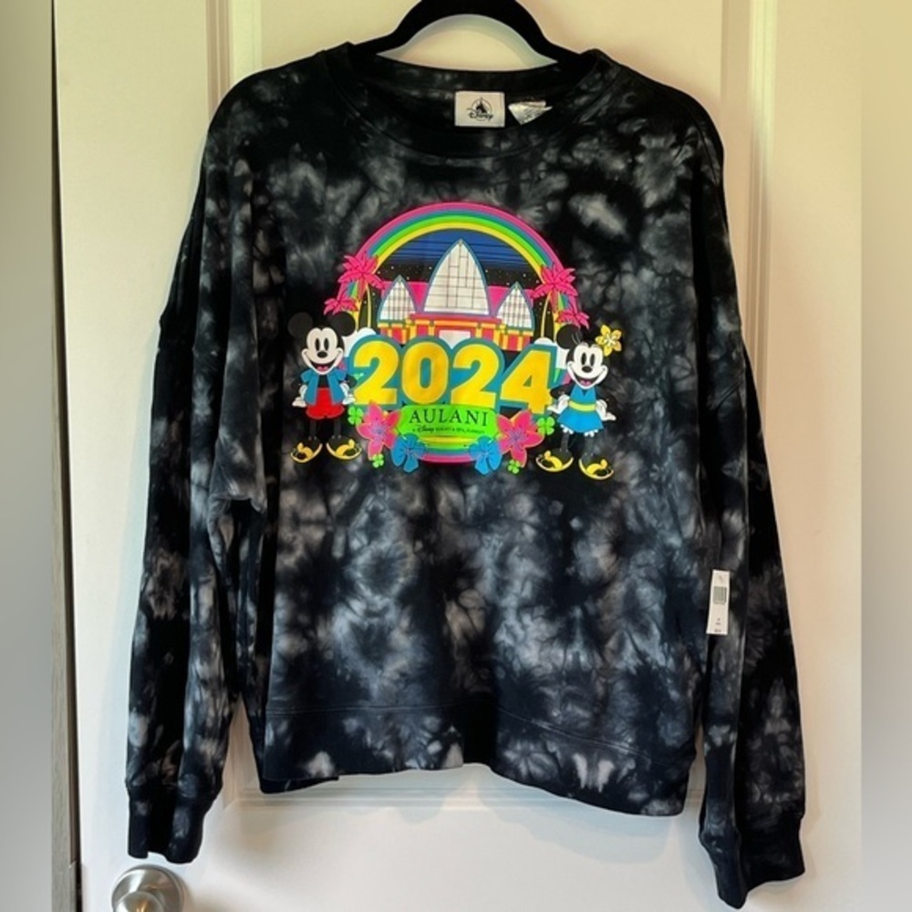 NWT Aulani Disney Hawaii Resort Spa Aloha Mickey Crewneck Sweatshirt Medium